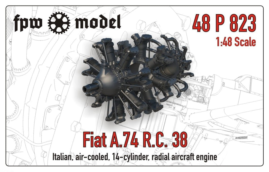 FPW Model 48P823 Fiat A.74 RC 38 1/48