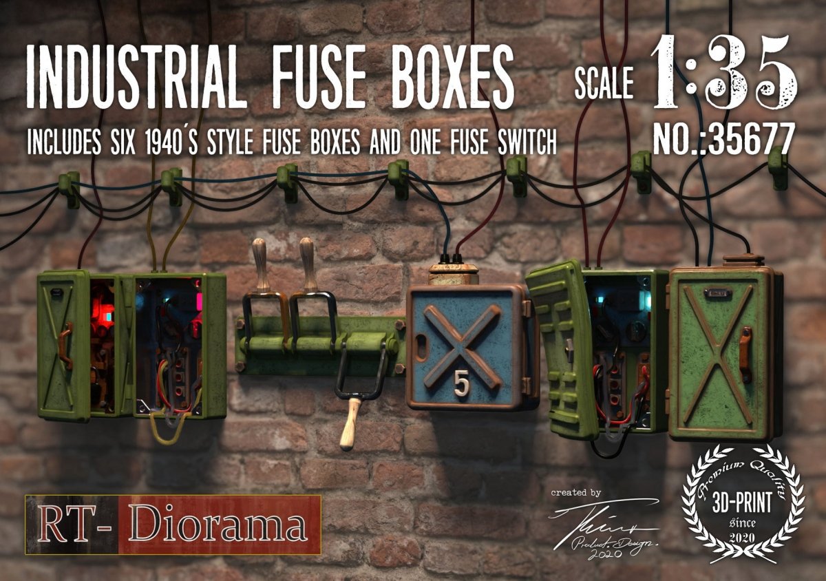 RT-Diorama 35677 Boîtes à fusibles industrielles 1/35