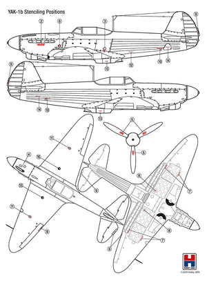 Hobby 2000 48034 Yak-1b GC 3 Normandie 1943 (ACADEMY + CARTOGRAPHIE + MASQUES) 1/48 – Bild 2