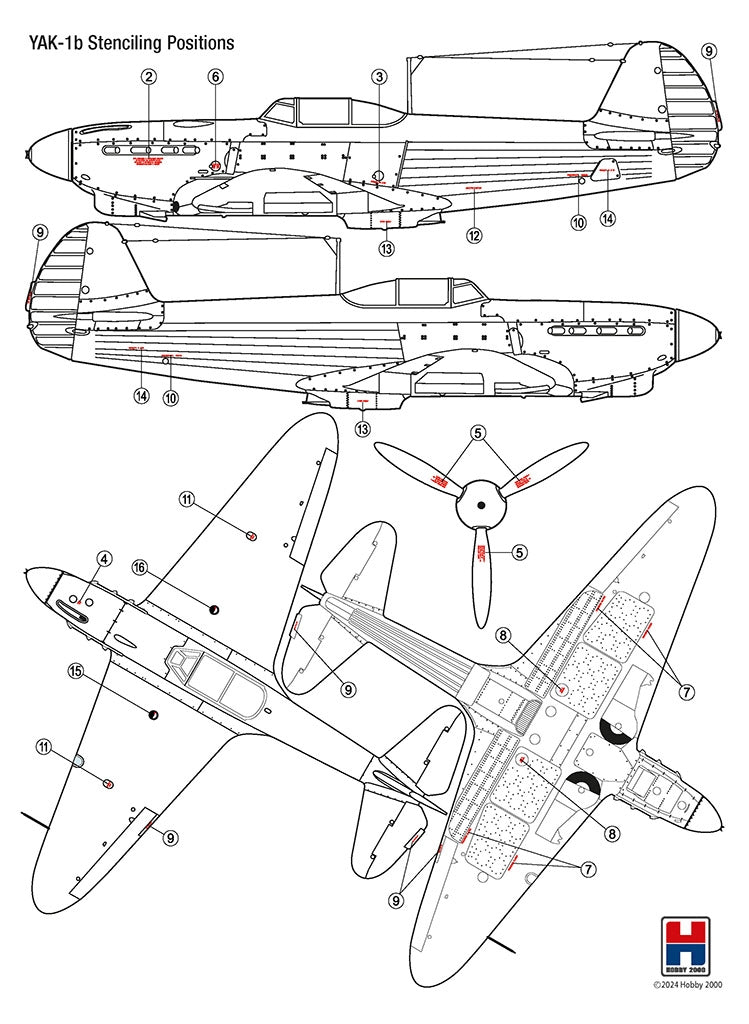 Hobby 2000 48034 Yak-1b GC 3 Normandie 1943 (ACADEMY + CARTOGRAPHIE + MASQUES) 1/48 – Bild 2