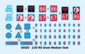 J&amp;#39;adore le kit 63520 M3 Grant Medium Tank 1/35 – immagine 3