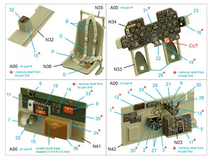 Intérieur imprimé en 3D et coloré sur papier décalcomanie Quinta Studio QD32136 P-47D Razorback (Trumpeter) 1/32 – image 10