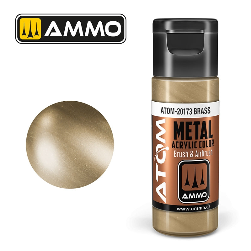 Munitions de Mig Jimenez 20173 ATOM METALLIC Laiton 20 ml