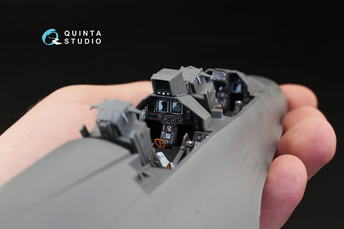 Intérieur imprimé en 3D et coloré sur papier décalcomanie Quinta Studio QD32031 F-16I (pour maquette Academy) 1/32 – image 4