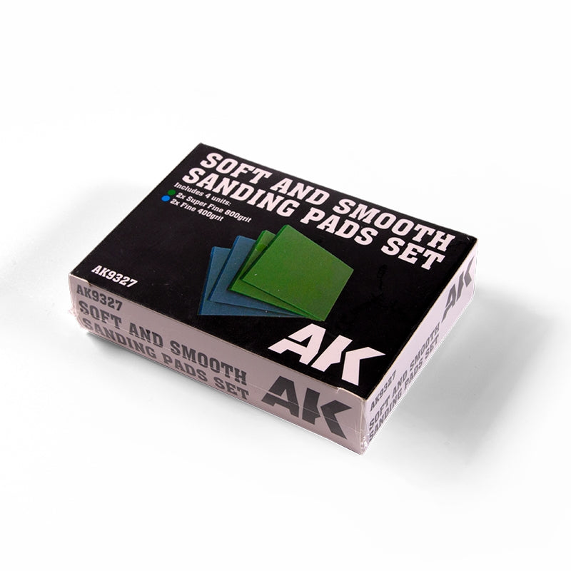 AK Interactive AK9327 ÉPONGE DOUCE ET LISSE – ENSEMBLE DE 4 TAMPONS DE PONÇAGE