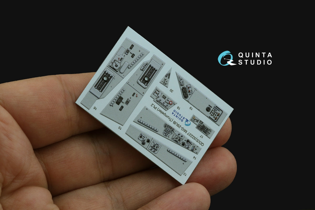 Intérieur imprimé en 3D et coloré du MiG-29UB (Trumpeter) de Quinta Studio QD32227, échelle 1/32 – immagine 7