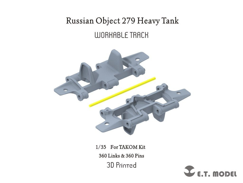 Maquette ET P35-056 Char lourd russe Object 279 Chenilles fonctionnelles (Impression 3D) 1/35