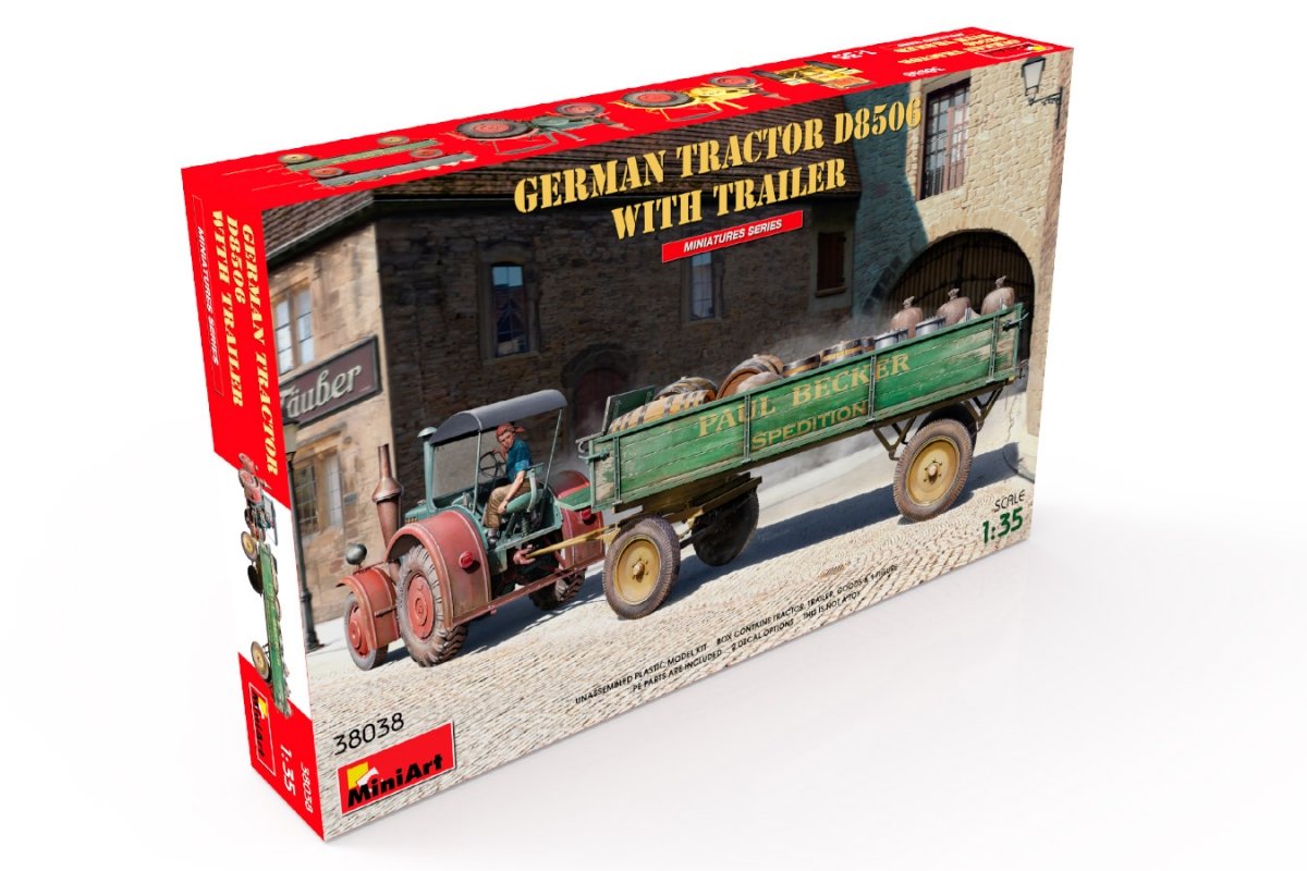 MiniArt 38038 Tracteur allemand D8506 avec remorque 1/35 – image 2