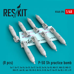 RESKIT RS48-0295 P-50 SH BOMBES D&amp;#39;ENTRAÎNEMENT (8 PIÈCES) 1/48