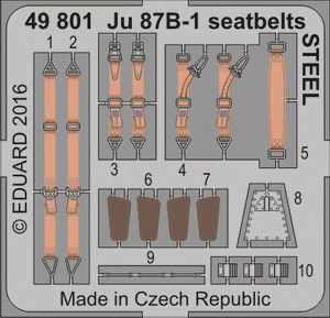 Eduard 49801 Ju 87B-1 seatbelts STEEL AIRFIX 1/48