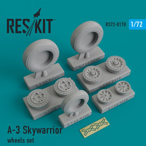 RESKIT RS72-0170 A-3 « SKYWARRIOR » JEU DE ROUES 1/72