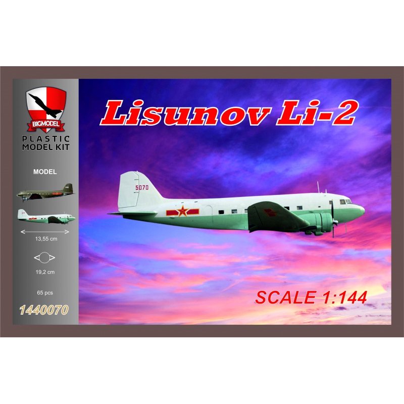 Maquette grand format 1440070 LISUNOV Li-2 FORCE AÉRIENNE CHINOISE 1/144