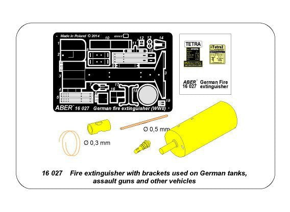 Extincteur Aber 16027 avec supports utilisés sur les chars, canons d&amp;#39;assaut et autres véhicules allemands (1/16) – immagine 15