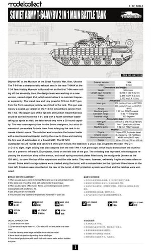 Modelcollect UA72128 Char de combat principal T-64AV/BV 2 en 1 de l&amp;#39;armée soviétique (1/72)  – Bild 2