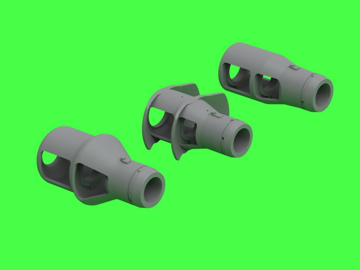 Master GM-72-042 Muzzle brake set for German 10.5cm howitzers leFH 18(M), leFH 18/40, StuH 42 (used for towed howitzers and on vehicles e.g. Wespe, StuH 42) 1/72 – image 5