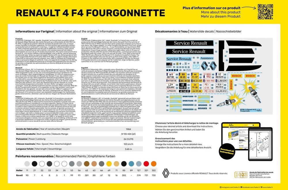 Heller 58700 Starter Kit - Renault 4 F4 Fourgonette 1/24 – image 2