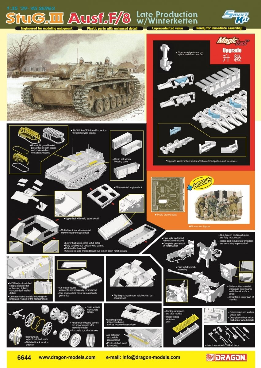 Dragon 6644 StuG III Ausf.F8 Production tardive avec Winterketten (1/35) – image 2