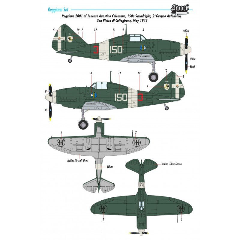 Épée 72110 Reggiane Fighter 6 pièces 1/72 – image 5