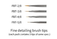 DSPIAE PT-FB Phoenix Plume Interchangeable Fine Detailing Brush Handle / Phoenix Plume Interchangeable Fine Detailing Brush Handle – image 9