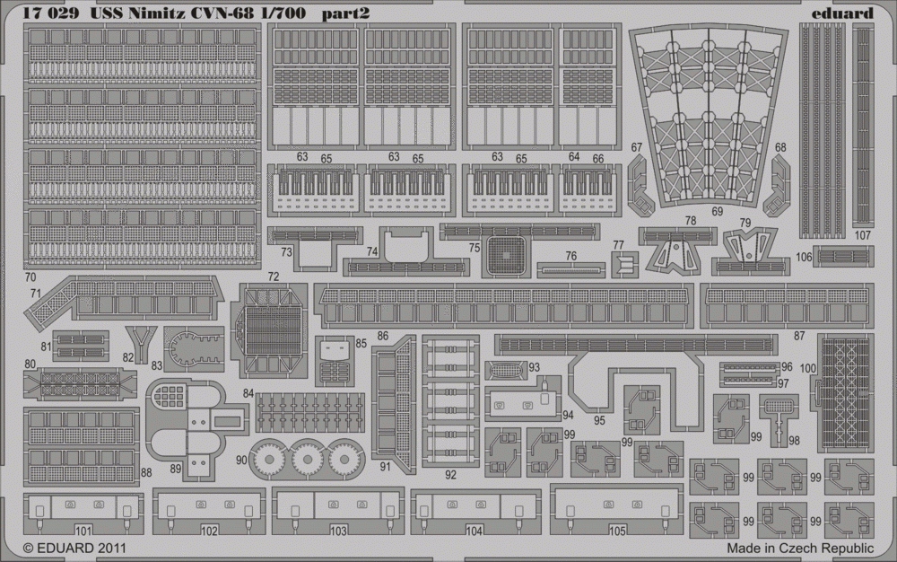 Eduard 17029 USS Nimitz CVN-68 TRUMPETER 1/700 – image 2