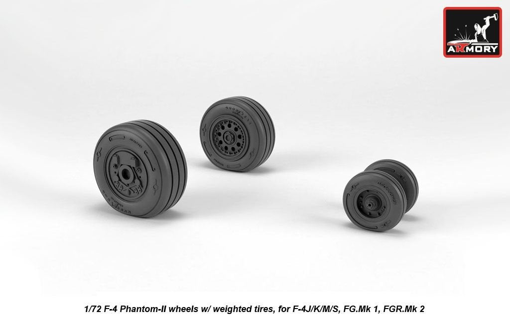 Roues Armory Models AW72330 F-4 Phantom-II avec pneus lestés, fin 1/72 – imagen 3