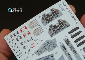 Intérieur imprimé en 3D et coloré sur papier décalcomanie Quinta Studio QD32006 Su-25UB (pour maquette Trumpeter) 1/32 – immagine 5