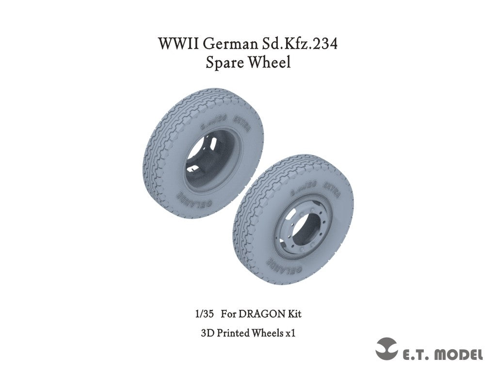 ET Model P35-109 Roue de secours pour Sd.Kfz.234 allemand de la Seconde Guerre mondiale, échelle 1/35