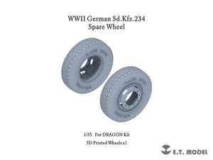 ET Model P35-109 Roue de secours pour Sd.Kfz.234 allemand de la Seconde Guerre mondiale, échelle 1/35