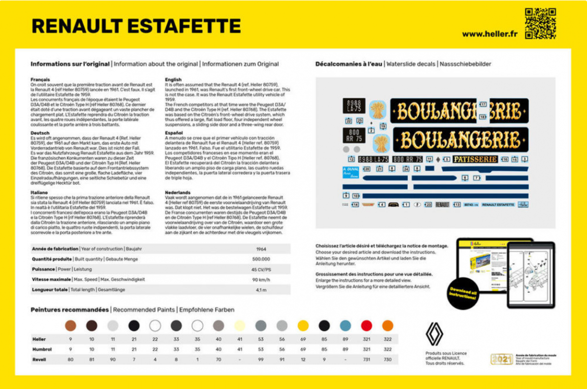 Heller 80743 Renault Estafette Nouveau Moule 1/24 – Bild 2