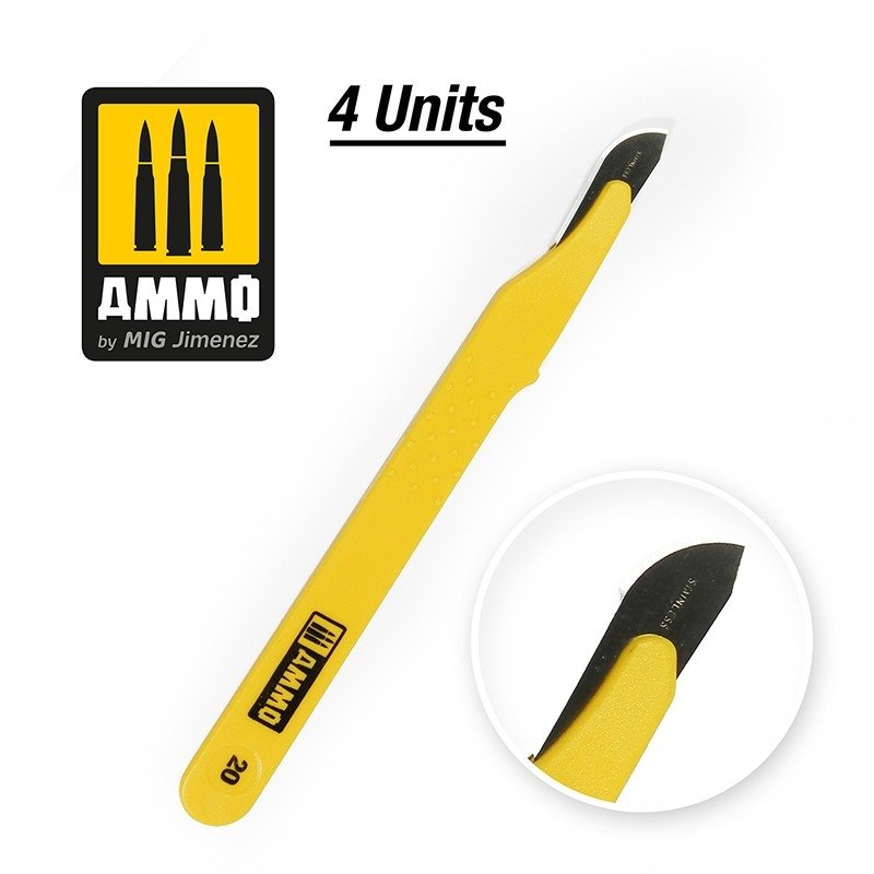 Munitions pour Mig 8695 Standard Blade Curved Large - 4 pièces