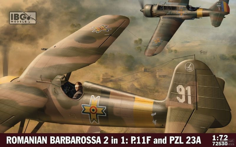 IBG 72530 2 en 1 : Barbarossa roumain (PZL 23A et PZL P.11F en service roumain) 1/72