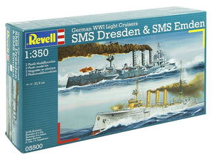 Revell 05500 Croiseurs allemands de la Première Guerre mondiale SMS Dresden SMS Emden (1/350)