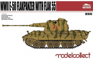 Modelcollect UA72020 Flakpanzer allemand E-50 de la Seconde Guerre mondiale avec Flak 55 1/72