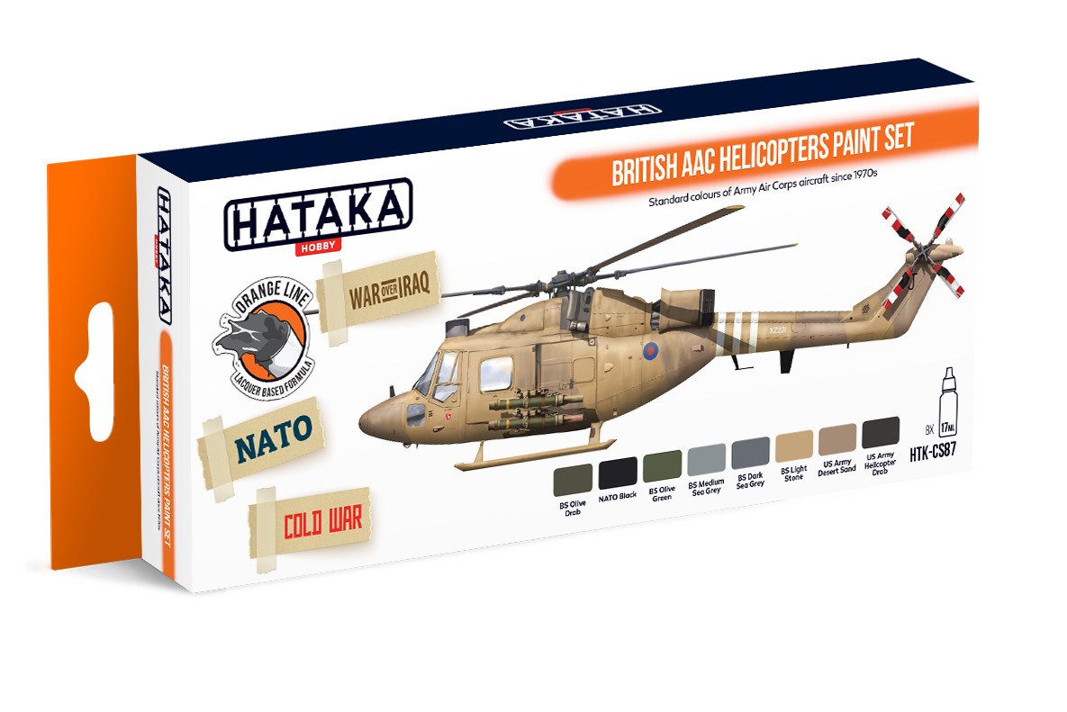 Hataka HTK-CS87 Kit de peinture British AAC Helicopters 8x17ml