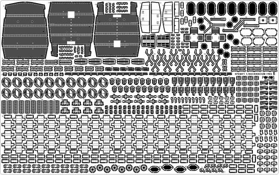 Pontos 37034FB USS BB-63 Missouri 1945 Ensemble de détails avancés pour maquette Hobbyboss (pont en bois teinté bleu 20B) 1/350 – image 29