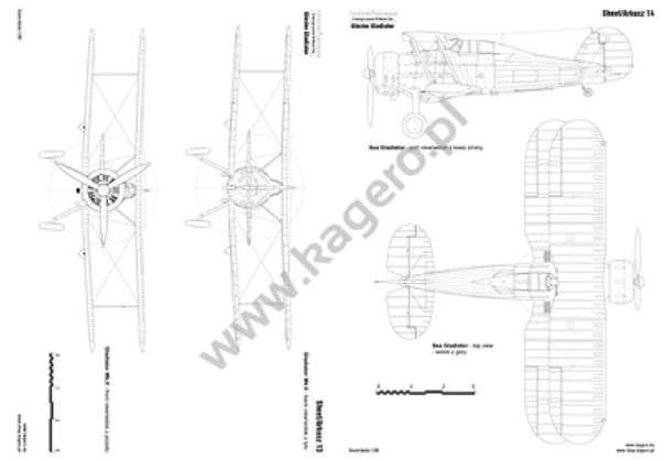 Kagero 7094 Gloster Gladiator Mk. I, I Trop, II, II Meteo, Sea Gladiator, J-8 EN/PL – Bild 3