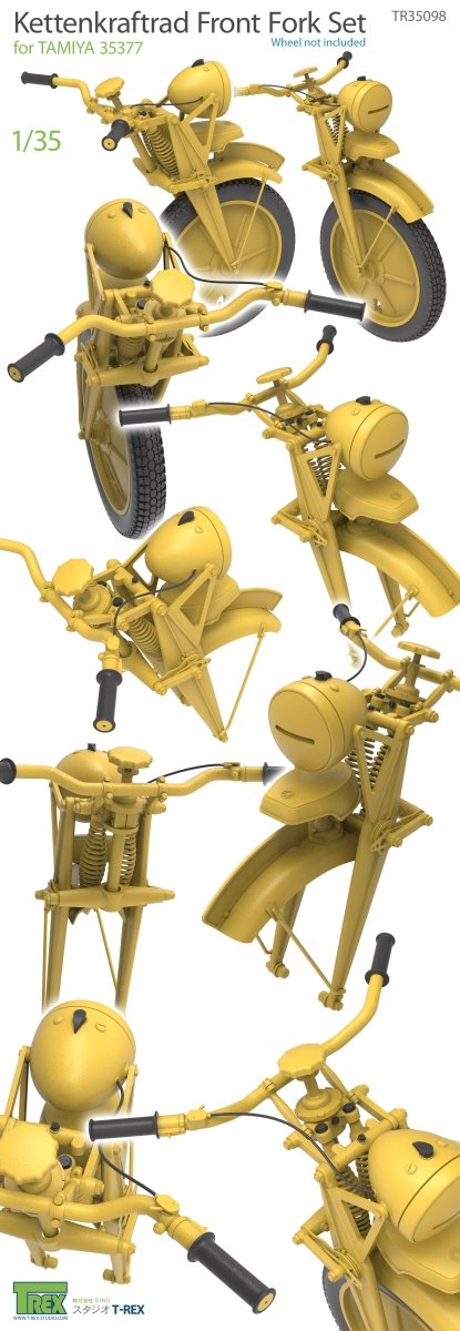 Fourche avant T-Rex Studio TR35098 Kettenkaraftrad 1/35 – imagen 7
