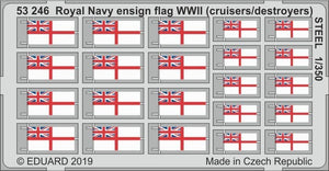 Eduard 53246 Pavillon de la Royal Navy Seconde Guerre mondiale (croiseurs/destroyers) ACIER 1/350