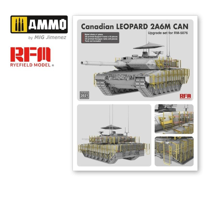 Kit de mise à niveau Rye Field Model 2021 pour le Leopard 2A6M canadien CAN 5076 au 1/35
