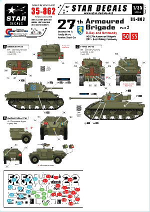 Star Decals 35-862 27e Brigade Blindée n° 3 1/35