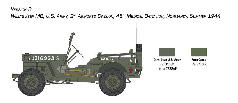 Italeri 3635 Willys Jeep MB 80e anniversaire 1941-2021 1/24 – Bild 5
