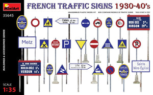 Miniart 35645 PANNEAUX DE SIGNALISATION ROUTIÈRE FRANÇAIS ANNÉES 1930-40 1/35