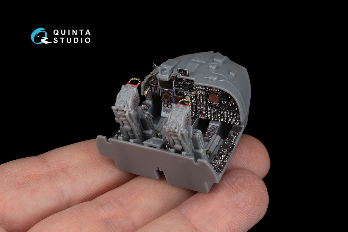 Intérieur imprimé en 3D et coloré sur papier décalcomanie Quinta Studio QD48165 A-6E Intruder (pour kit HobbyBoss) 1/48 – Bild 3