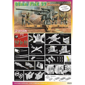 Dragon 6523 88mm Flak37 avec Behelfslafette (1/35)