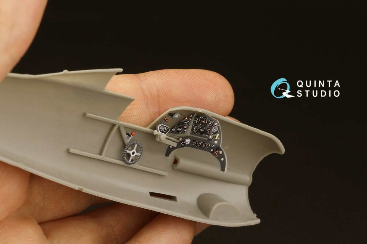 Intérieur imprimé en 3D et coloré sur papier décalcomanie (Roden) pour Gloster Gladiator MKII (Quinta Studio QD48312) à l&amp;#39;échelle 1/48 – image 7