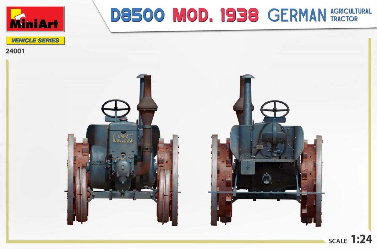 MiniArt 24001 Tracteur agricole allemand D8500 modèle 1938, échelle 1/24 – Bild 2