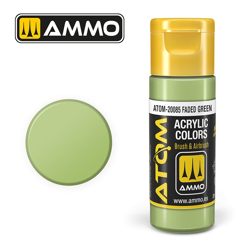 AMMO de Mig Jimenez 20085 ATOM COLOR Vert délavé 20 ml