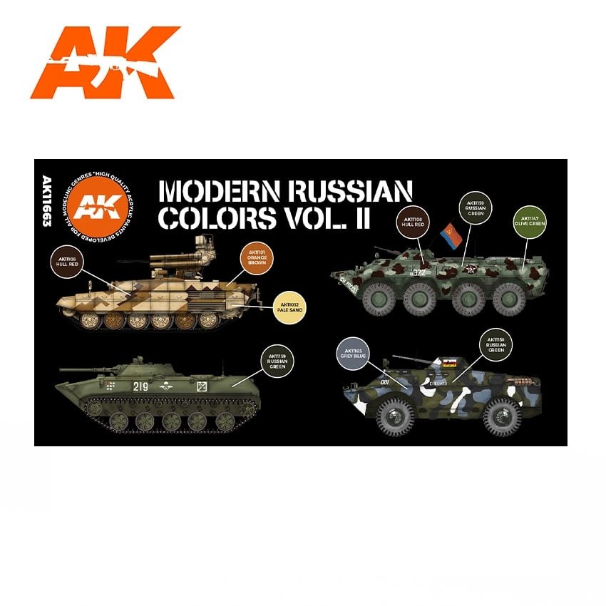 AK Interactive AK11663 3G COULEURS RUSSES MODERNES VOL. 2 6 x 17 ml – image 2