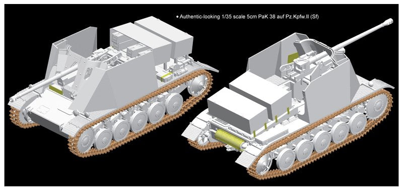 Dragon 6721 5cm PaK 38 au Pz.Kpfw.II (Sf) 1/35 – immagine 5