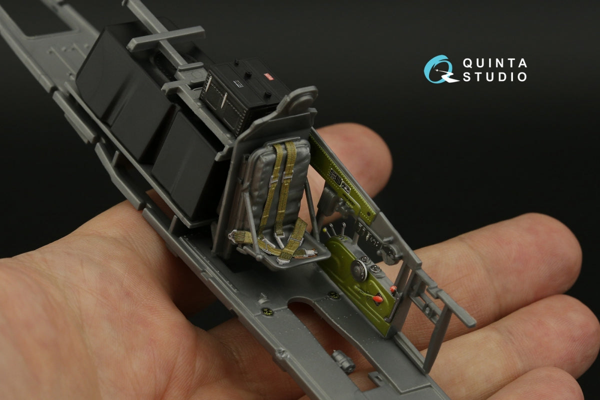 Intérieur imprimé en 3D et coloré sur papier décalcomanie (Zoukei-Mura SWS) pour le P-51D Mustang de Quinta Studio QD32145, échelle 1/32 – immagine 9
